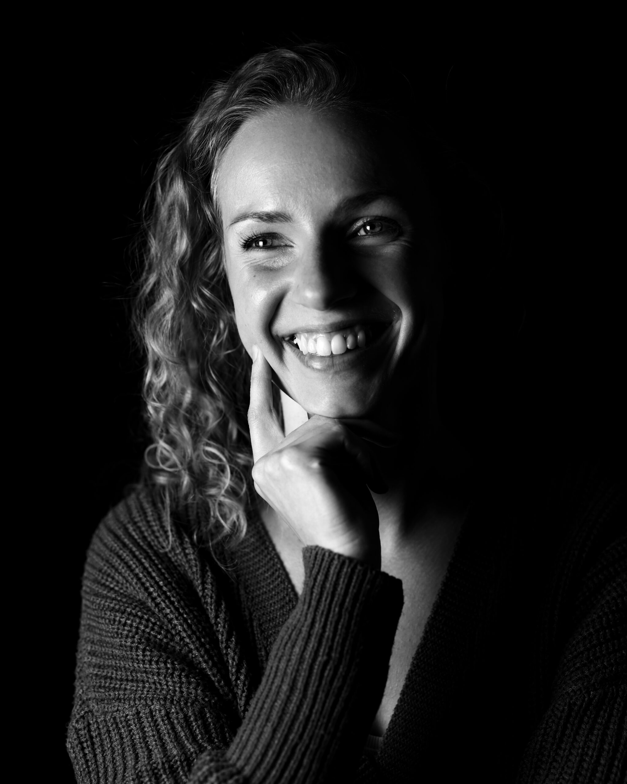 blond woman blachandwhite photography